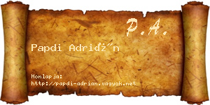 Papdi Adrián névjegykártya